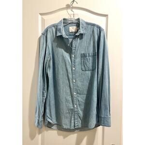 Topman Mens Chambray Button Down Top